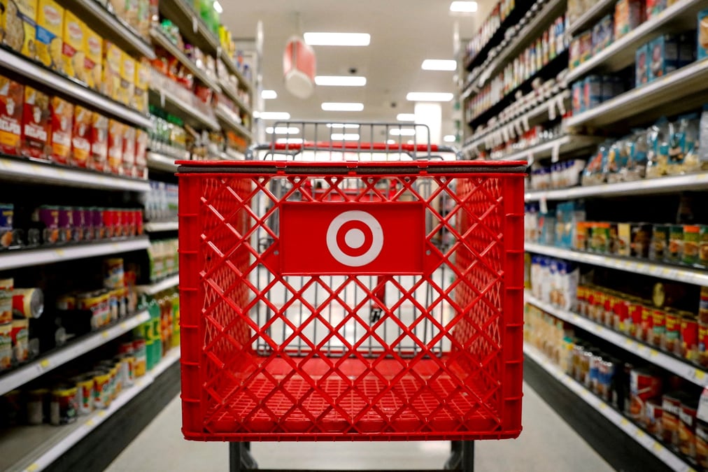 Un caddie dans un supermarche a new york