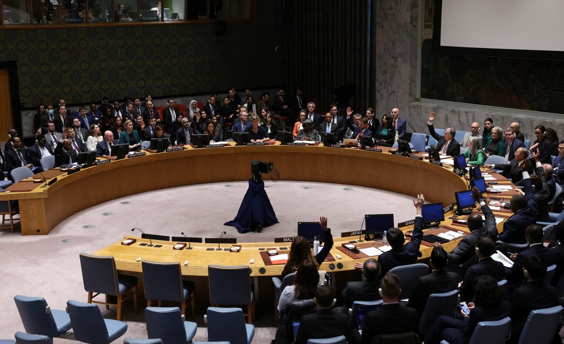 Reunion du conseil de securite des nations unies sur le conflit entre israel et le hamas au siege des nations unies a new york