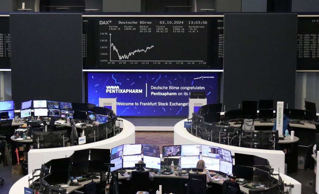 L'indice des prix des actions allemandes dax a la bourse de francfort