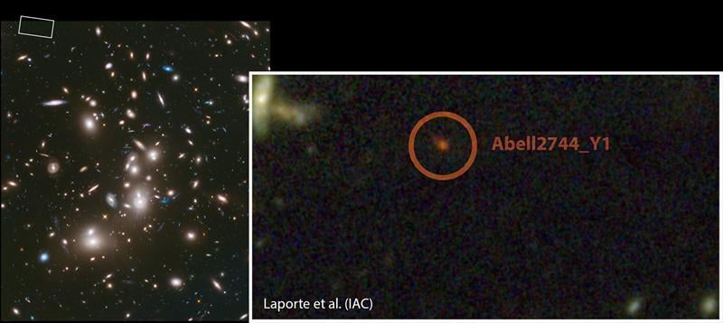 Découverte d'une très ancienne et lointaine galaxie