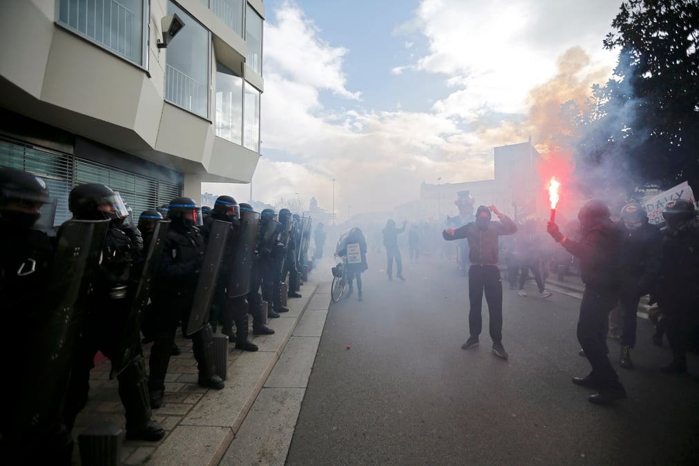 Heurts a nantes en marge d’un rassemblement contre les violences policierestes