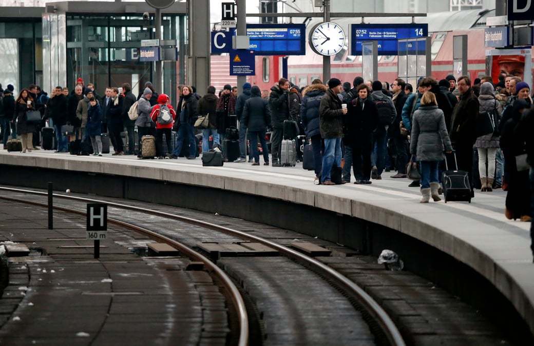 Appel a la greve lundi dans les chemins de fer allemands