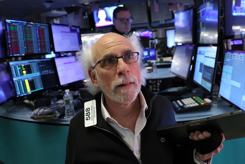 Un trader a la bourse de new york