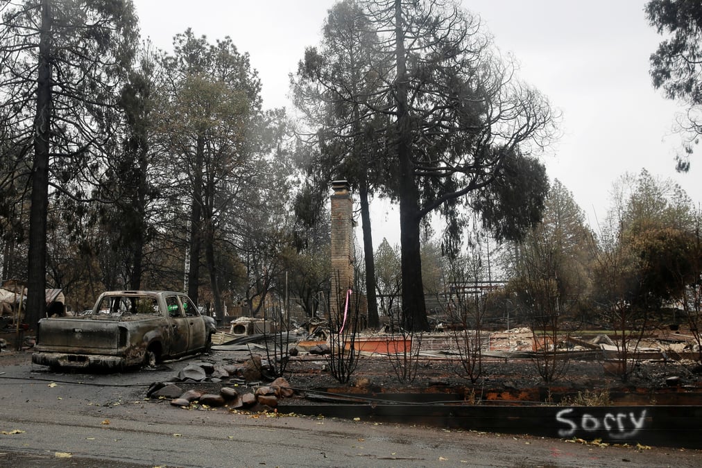 Californie: les recherches de victimes de l'incendie "camp fire" stoppees