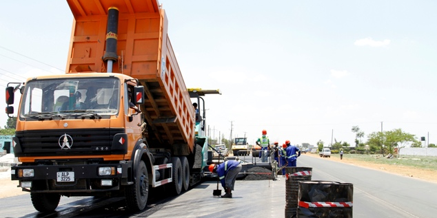 Travaux route Lusaka Zambie infrastructures