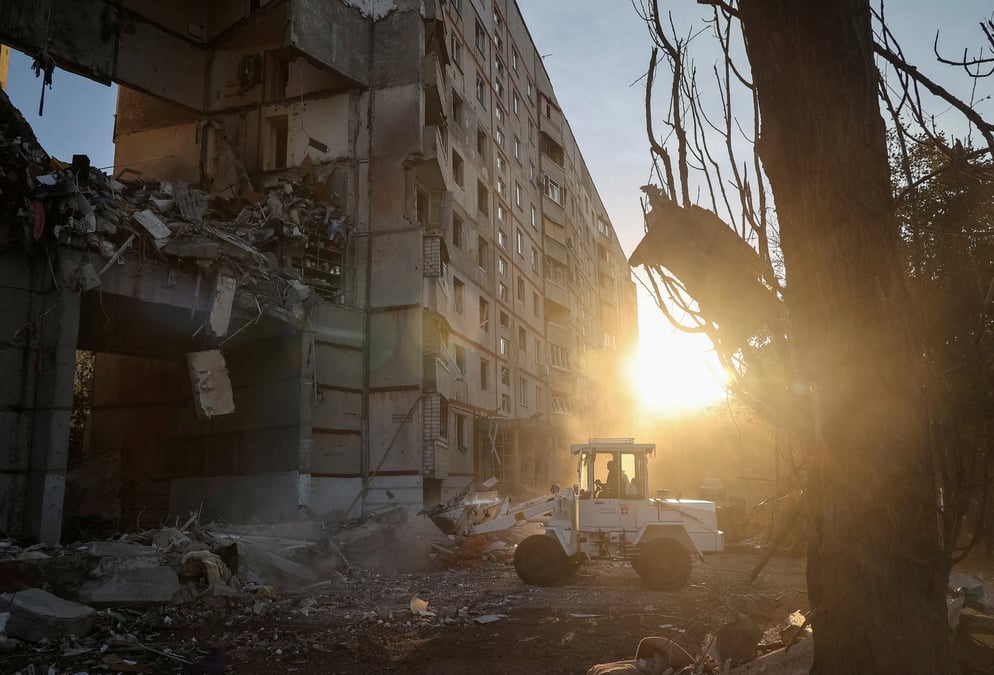 Consequences d'une attaque aerienne russe a kharkiv