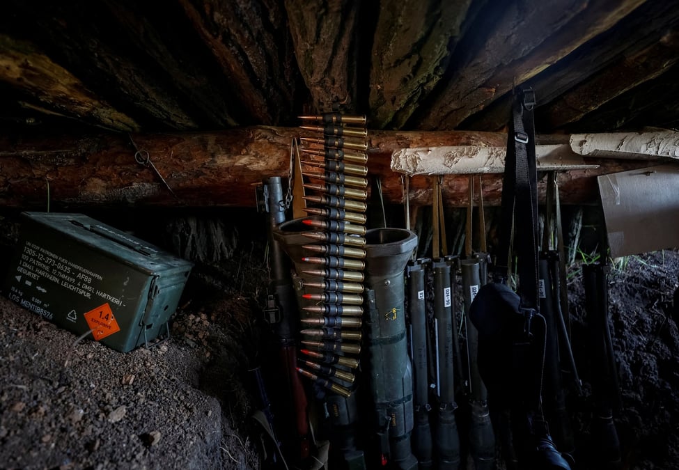 Des armes de l'armee ukrainienne dans la region de donetsk