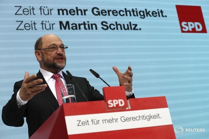Le soutien pour le spd allemand s’envole apres la designation de schulz