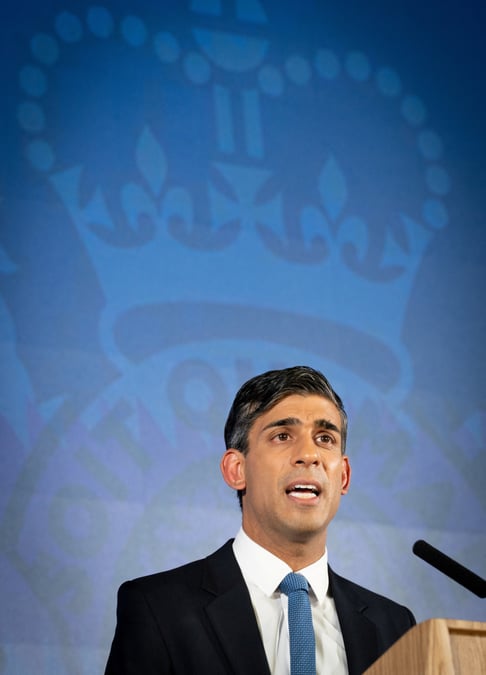 Le premier ministre britannique sunak prononce son premier grand discours national de 2023 au plexal