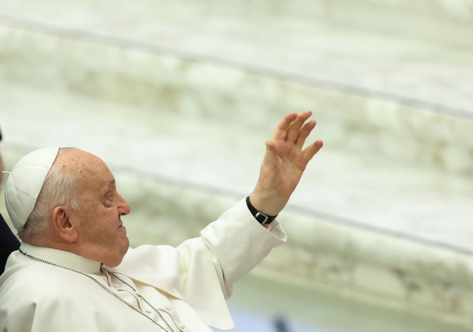 Le pape francois lors d'une audience au vatican