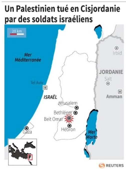 Un palestinien tue en cisjordanie par des soldats israeliens 