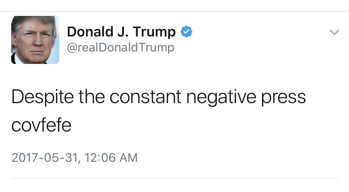 Une loi "covfefe" pour archiver les tweets de donald trump