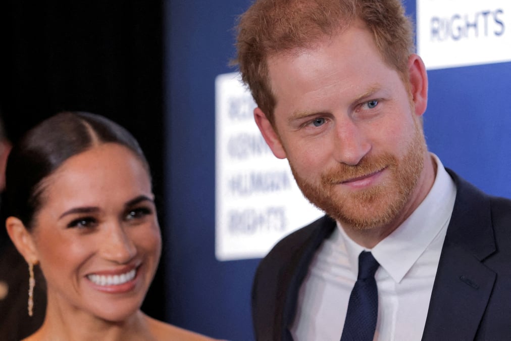 Photo d'archives du prince harry et son epouse meghan