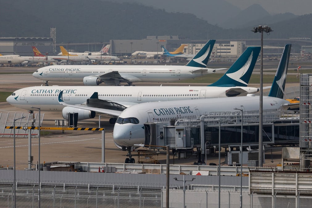 Un airbus a350 de cathay pacific