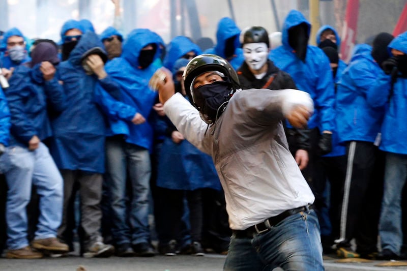 Manifestation anti-austérité et échauffourées à Rome