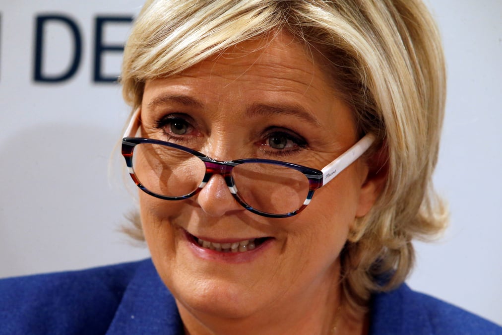 Le pen en tete des intention de vote dans un sondage ifop-fiducial