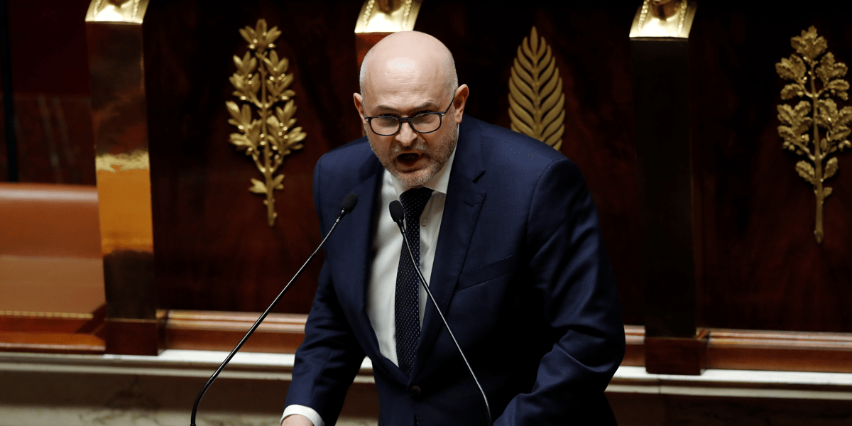 Laurent Pietraszewski, secrétaire d'État aux retraites, lors d'un débat à l'Assemblée nationale à propos de la réforme des retraites, le 17 février 2020