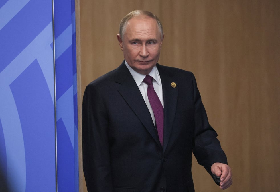 Le president russe vladimir poutine lors d'une reunion a kazan