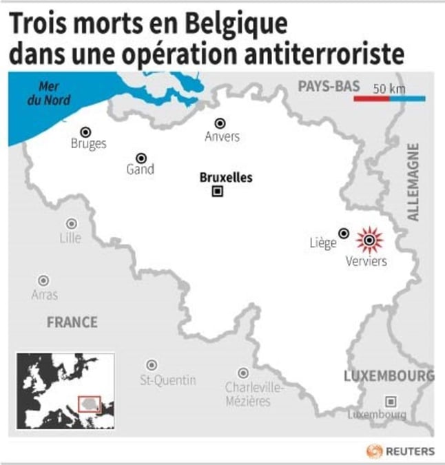 Trois morts en belgique dans une operation antiterroriste