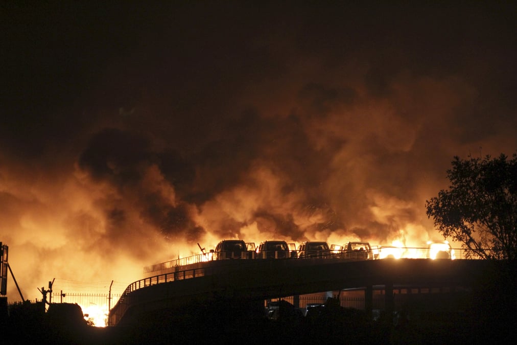 Enormes explosions a tianjin, en chine