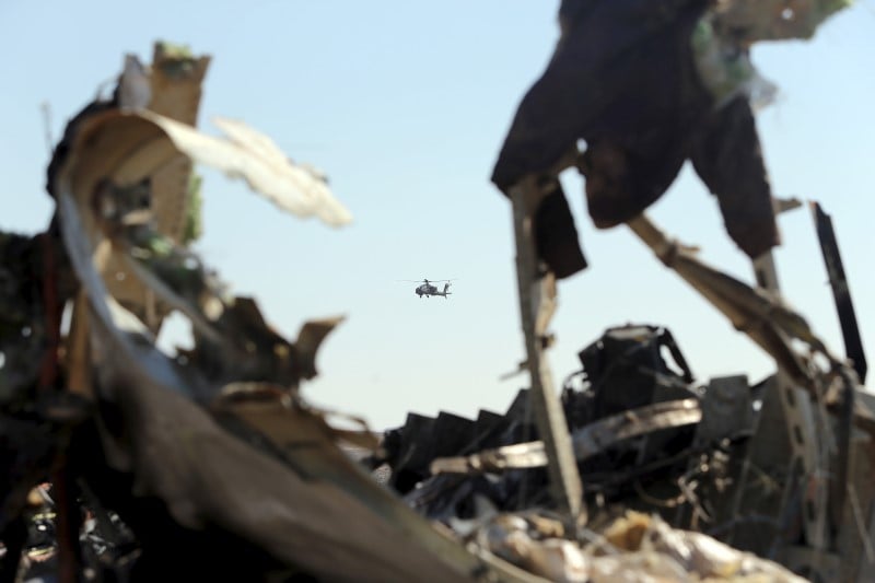 La these de la bombe a bord de l'a321 russe serait partagee par moscou