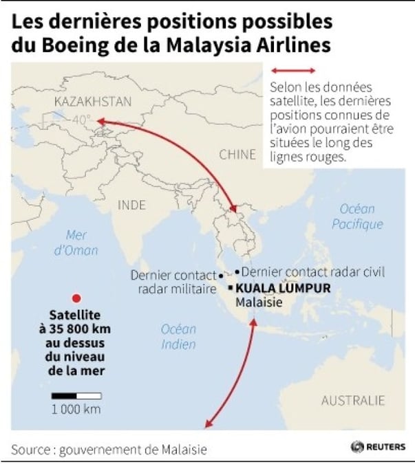 L'enquête sur le Boeing se tourne vers le sud de l'Océan indien