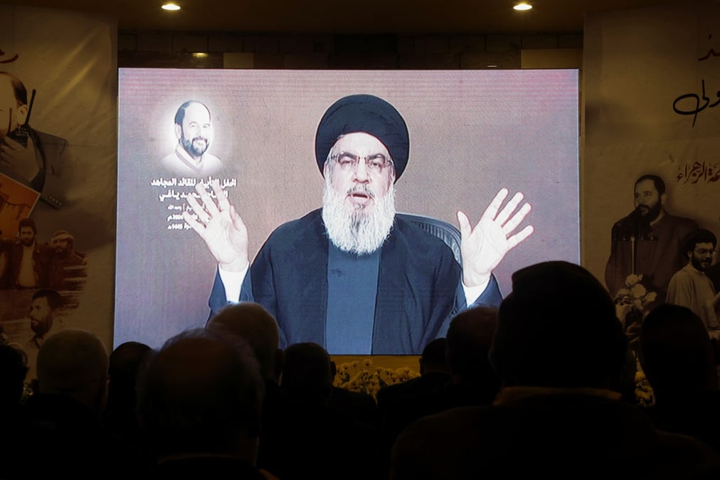 Photo du chef de la milice soutenue par l'iran, hassan nasrallah