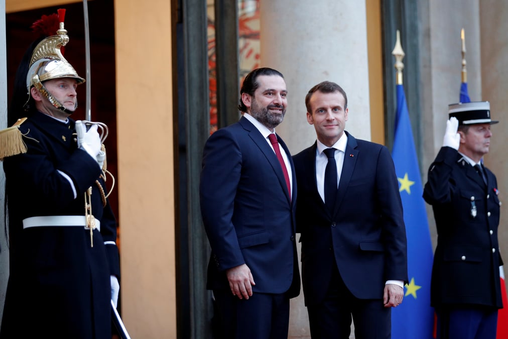 Hariri et macron ont discute de la crise au liban, de la formation d'un gouvernement