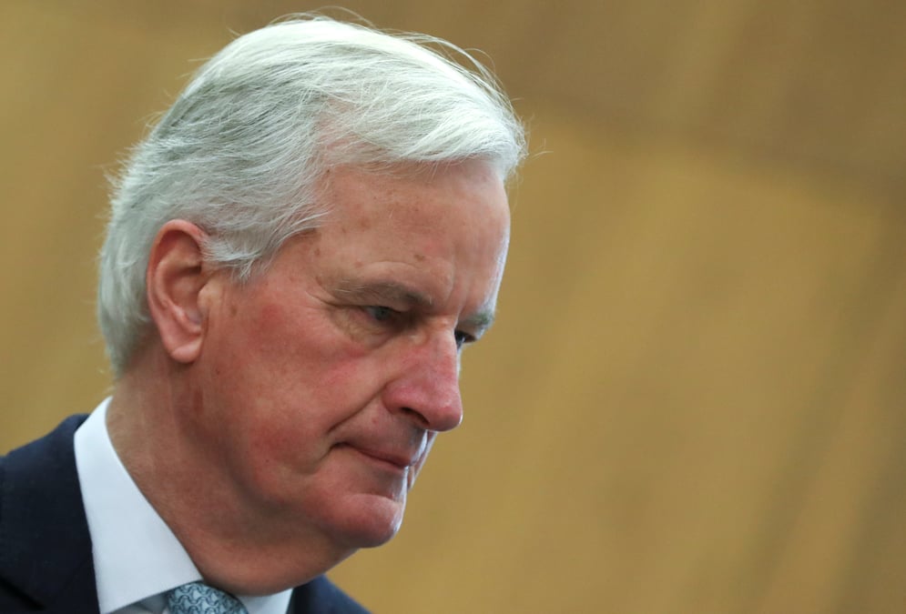 Barnier vise un accord d'association avec londres apres le brexit