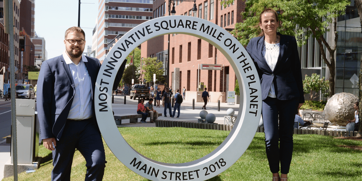 Séverine Sigrist, présidente de Defymed, et Manuel Pires, son directeur du développement, sont venus à Boston en septembre pour défendre leur projet de levée de fonds