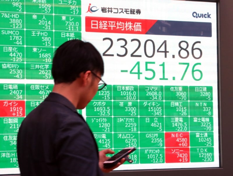 La bourse de tokyo termine en nette baisse
