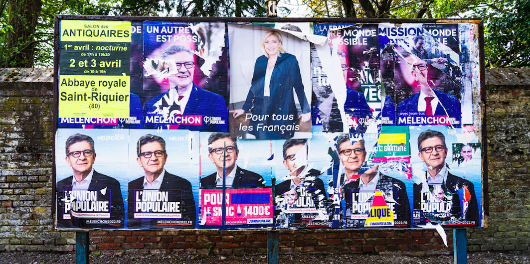 Les affiches lors de l'élection présidentielle de 2022.
