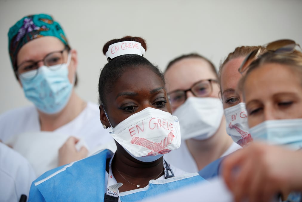 Les personnels des services de reanimation en greve pour un meilleur salaire