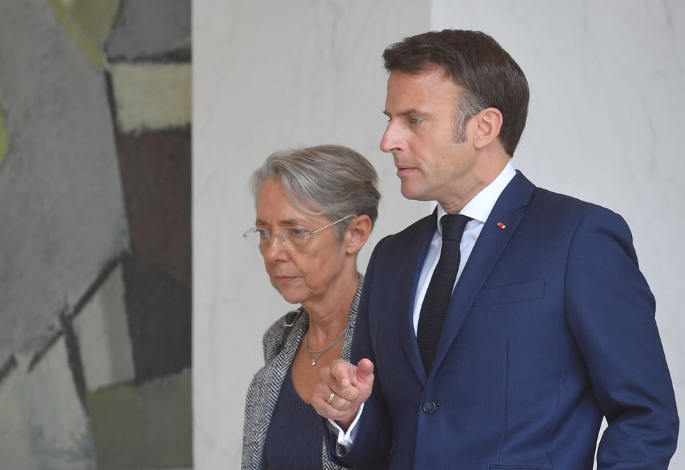 Macron, Borne, premier conseil des ministres, mai 2022.