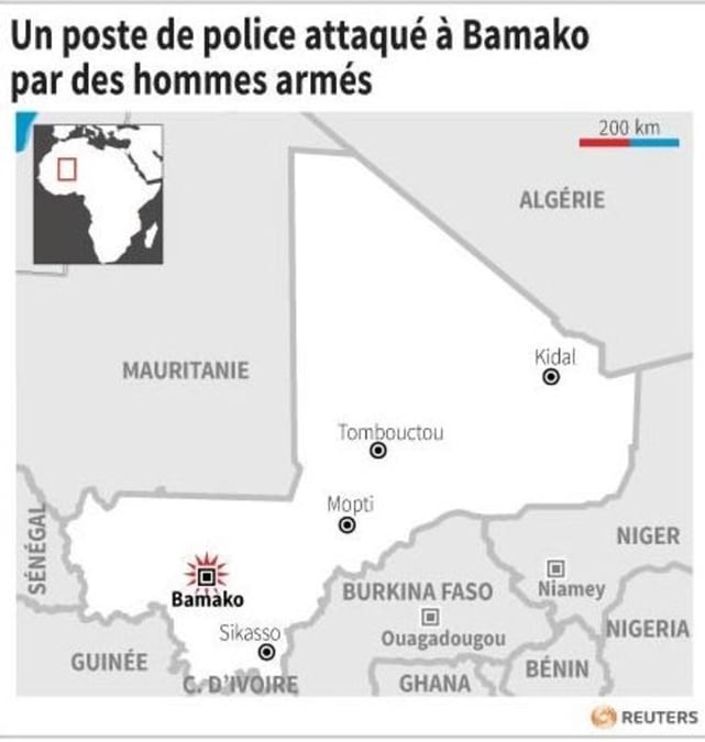 Un poste de police attaque a bamako par des hommes armes