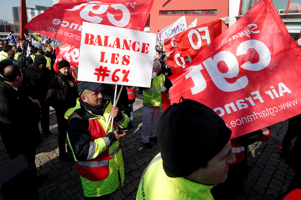 Air France, grève, pilotes, PNC, 20180222,