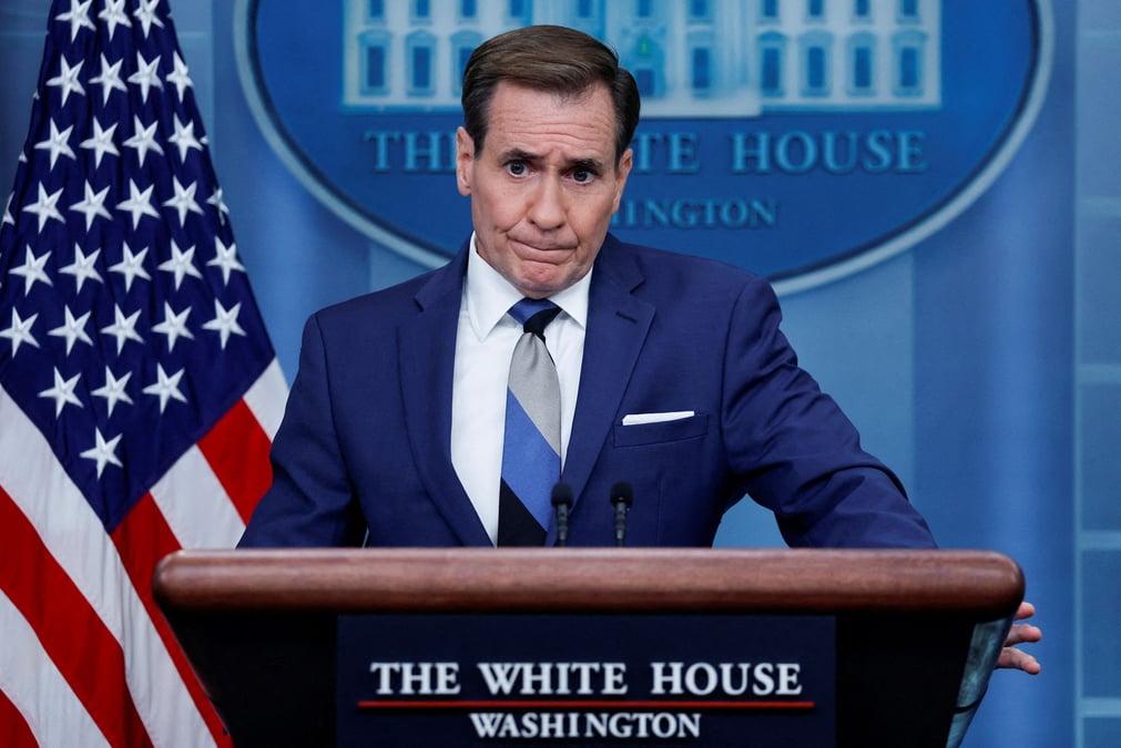 John kirby, coordonnateur des communications strategiques du conseil de securite nationale de la maison blanche a washington, aux etats-unis