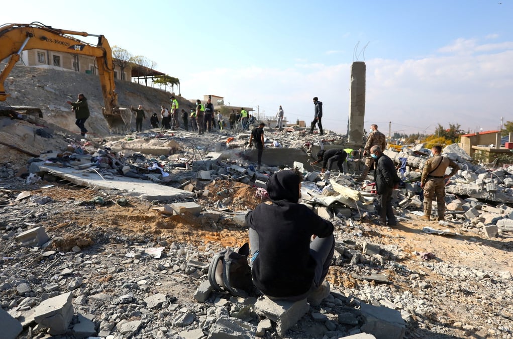 Aftermath of an israeli strike on al-ain
