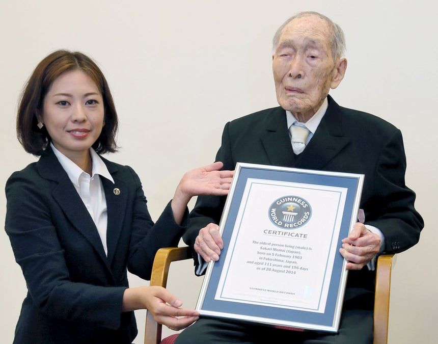 Mort au japon de l'homme le plus age au monde