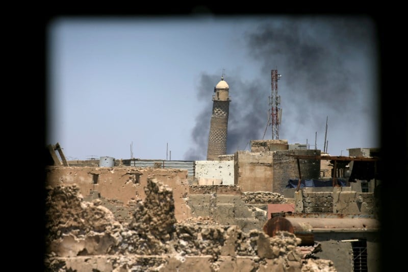 La grande mosquee al nouri de mossoul detruite par l'ei