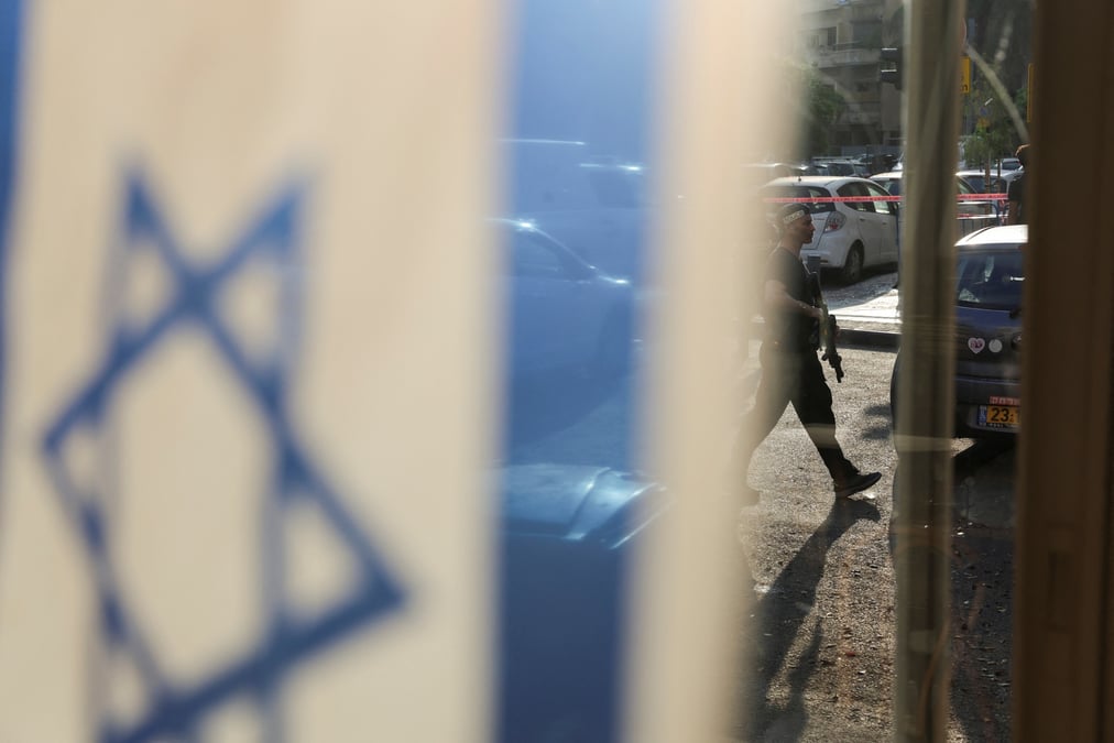 Un drapeau israelien, a tel aviv