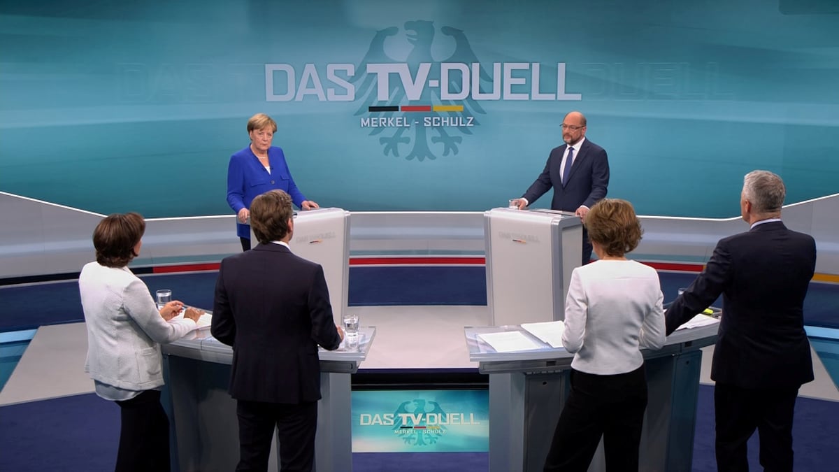 Angela merkel ne veut pas de second debat televise avec schulz
