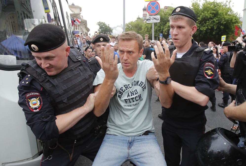 Navalny et une centaine de manifestants interpelles a moscou