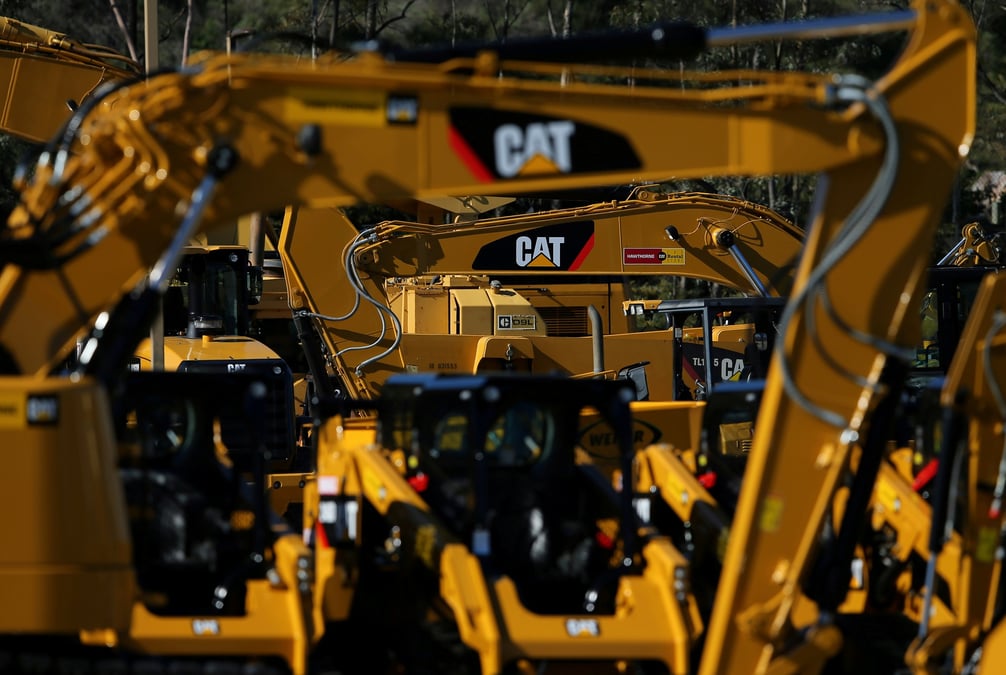 Une concession caterpillar a san diego, en californie