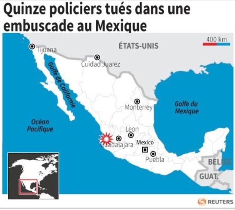 Quinze policiers tues dans une embuscade au mexique
