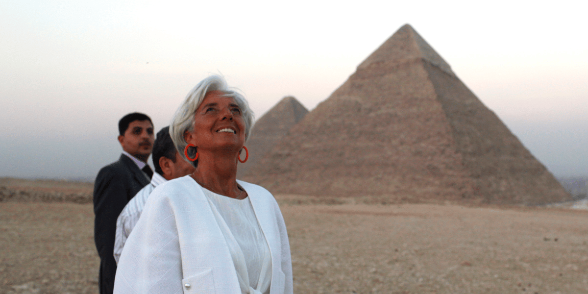 Christine Lagarde Egypte FMI pyramides