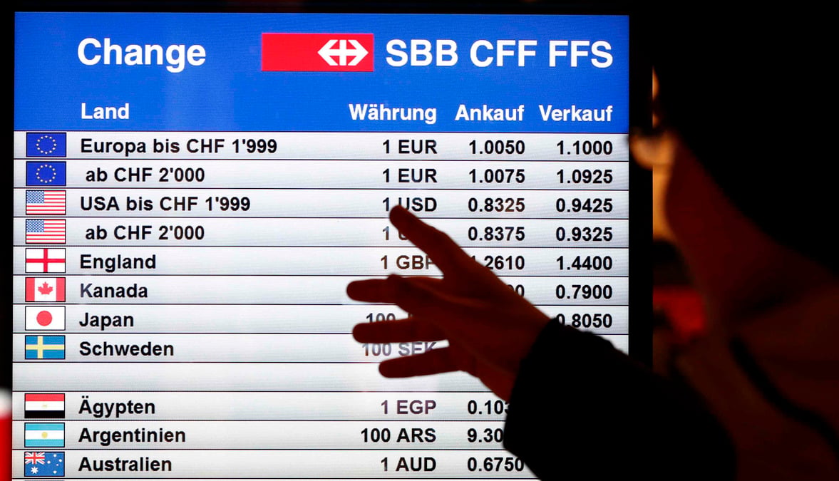 La forte hausse du franc menace l'economie et les entreprises suisses