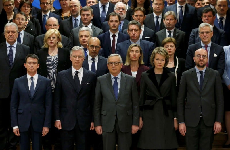 Minute de silence a bruxelles
