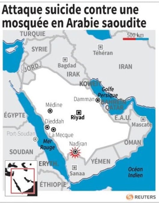 Attaque suicide contre une mosquee en arabie saoudite