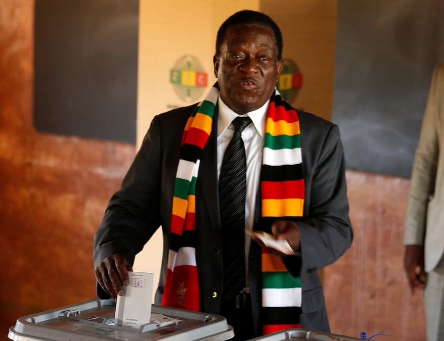 Zimbabwe: mnangagwa elu president, l'opposition conteste